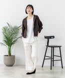 【C-FORT POINT/フォートポイント】【独特の凹凸感が肌離れよく動きやすさも◎】チェック柄 サッカー生地ジップパーカー きれいめ カジュアル ライトアウター レイヤード デイリーユース お出掛け