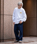 VISION ヴィジョン バック プリント バック 刺繡 裏毛 クルー ネック トレーナー