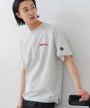 【BRKNHOME/ブロークンホーム】×【ZERO STAIN/ゼロステイン】【裾・袖ドローコードで変化】コラボTシャツ 汗染み防止 チェーン刺繍 オーバーサイズ