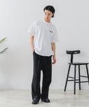 【BRKNHOME/ブロークンホーム】×【ZERO STAIN/ゼロステイン】【裾・袖ドローコードで変化】コラボTシャツ 汗染み防止 チェーン刺繍 オーバーサイズ