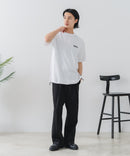 【BRKNHOME/ブロークンホーム】×【ZERO STAIN/ゼロステイン】【裾・袖ドローコードで変化】コラボTシャツ 汗染み防止 チェーン刺繍 オーバーサイズ