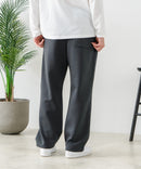 【BLUE STANDARD/ブルースタンダード】パフィースウェット バレルレッグパンツ ストレッチ 体型カバー 春服