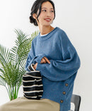 【C-FORT POINT/フォートポイント】カラーネップヤーン サイドボタンプルオーバー