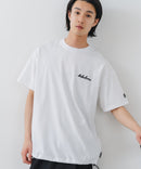 【BRKNHOME/ブロークンホーム】×【ZERO STAIN/ゼロステイン】【裾・袖ドローコードで変化】コラボTシャツ 汗染み防止 チェーン刺繍 オーバーサイズ
