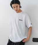 【BRKNHOME/ブロークンホーム】×【ZERO STAIN/ゼロステイン】【裾・袖ドローコードで変化】コラボTシャツ 汗染み防止 チェーン刺繍 オーバーサイズ