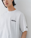 【BRKNHOME/ブロークンホーム】×【ZERO STAIN/ゼロステイン】【裾・袖ドローコードで変化】コラボTシャツ 汗染み防止 チェーン刺繍 オーバーサイズ