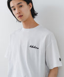 【BRKNHOME/ブロークンホーム】×【ZERO STAIN/ゼロステイン】【裾・袖ドローコードで変化】コラボTシャツ 汗染み防止 チェーン刺繍 オーバーサイズ