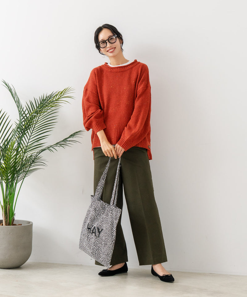 【C-FORT POINT/フォートポイント】カラーネップヤーン サイドボタンプルオーバー