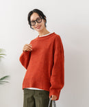 【C-FORT POINT/フォートポイント】カラーネップヤーン サイドボタンプルオーバー