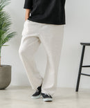 【BLUE STANDARD/ブルースタンダード】パフィースウェット バレルレッグパンツ ストレッチ 体型カバー 春服