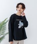 【CONVERSE/コンバース】シューズモチーフワイドスウェット