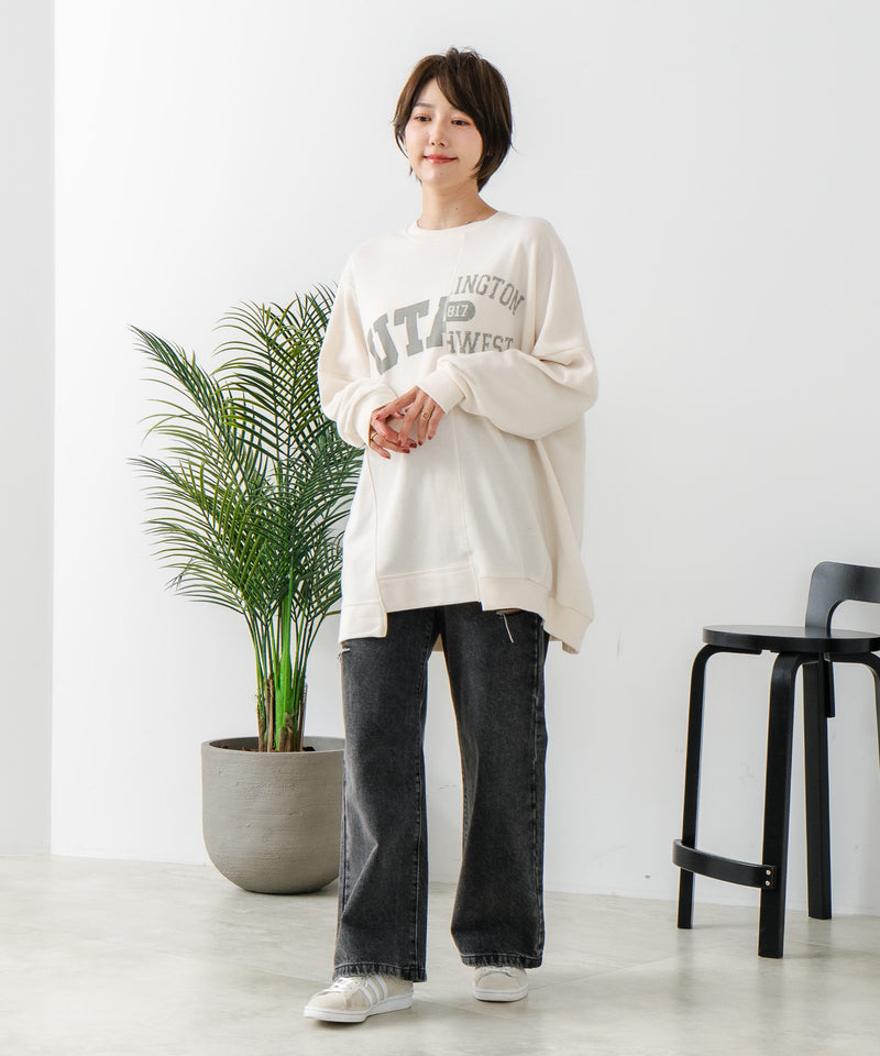 【C-FORT POINT/フォートポイント】裏毛リメイク風チュニック