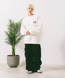 【UNDER WRAPS/アンダーラップス】裏起毛前後刺繍スウェットトレーナー zo