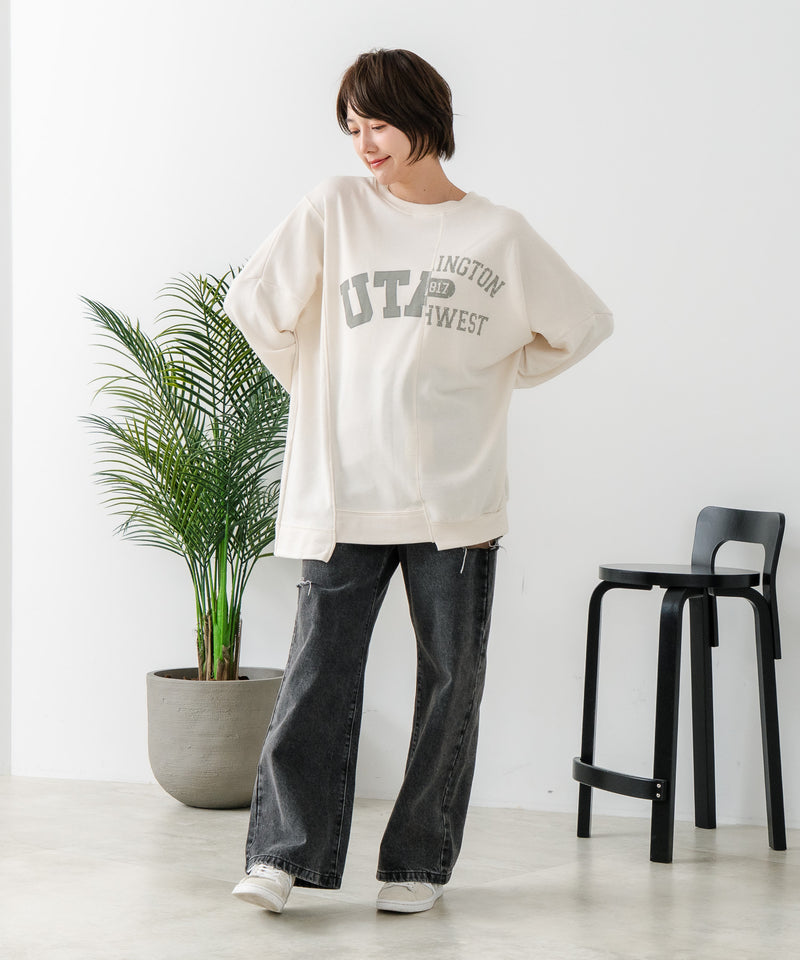 【C-FORT POINT/フォートポイント】裏毛リメイク風チュニック