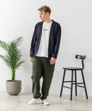 【BLUE STANDARD/ブルースタンダード】パフィースウェット ボタンレスカーディガン ロンT 2点セット ストレッチ 春服 ❘ジーンズメイト公式オンラインショップ