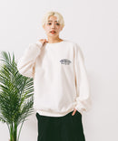 【UNDER WRAPS/アンダーラップス】裏起毛前後刺繍スウェットトレーナー zo