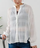 【C-FORT POINT/フォートポイント】マジョリカプリーツブラウス オフホワイト M ❘ジーンズメイト公式オンラインショップ