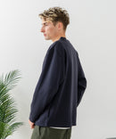 【BLUE STANDARD/ブルースタンダード】パフィースウェット ボタンレスカーディガン ロンT 2点セット ストレッチ 春服 ❘ジーンズメイト公式オンラインショップ