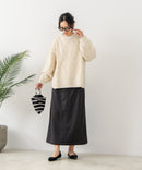 【C-FORT POINT/フォートポイント】柄編みクルーネックニットプルオーバー