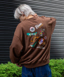 VISION ヴィジョン バック プリント バック 刺繡 裏毛 クルー ネック トレーナー