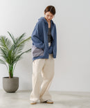 【C-FORT POINT/フォートポイント】裏毛 コクーン フルジップ パーカー