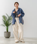 【C-FORT POINT/フォートポイント】裏毛 コクーン フルジップ パーカー