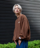 VISION ヴィジョン バック プリント バック 刺繡 裏毛 クルー ネック トレーナー