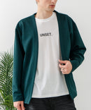 【BLUE STANDARD/ブルースタンダード】パフィースウェット ボタンレスカーディガン ロンT 2点セット ストレッチ 春服 ダークグリーン ❘ジーンズメイト公式オンラインショップ