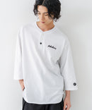 【BRKNHOME/ブロークンホーム】×【ZERO STAIN/ゼロステイン】コラボ ７分袖 ヘンリーネック Ｔシャツ ❘ジーンズメイト公式オンラインショップ