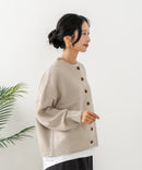 【C-FORTPOINT/フォートポイント】ポップコーン編みニットカーディガン