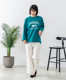 【DISCUS/ディスカス】【カレッジ調のブランドロゴプリントがアクセント】8分袖 ワイドシルエットTシャツ 綿100% カットソー ブランドロゴ カジュアル レイヤード アメカジ ストリート ❘ジーンズメイト公式オンラインショップ