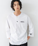 【BRKNHOME/ブロークンホーム】×【ZERO STAIN/ゼロステイン】コラボ ７分袖 ヘンリーネック Ｔシャツ ❘ジーンズメイト公式オンラインショップ