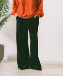 アンゴラタッチ ワイドパンツ C-FORT POINT 伸縮性 通勤着 普段着 ふわっと柔らか