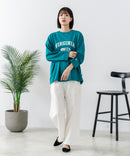 【DISCUS/ディスカス】【カレッジ調のブランドロゴプリントがアクセント】8分袖 ワイドシルエットTシャツ 綿100% カットソー ブランドロゴ カジュアル レイヤード アメカジ ストリート ❘ジーンズメイト公式オンラインショップ