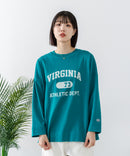 【DISCUS/ディスカス】【カレッジ調のブランドロゴプリントがアクセント】8分袖 ワイドシルエットTシャツ 綿100% カットソー ブランドロゴ カジュアル レイヤード アメカジ ストリート ❘ジーンズメイト公式オンラインショップ