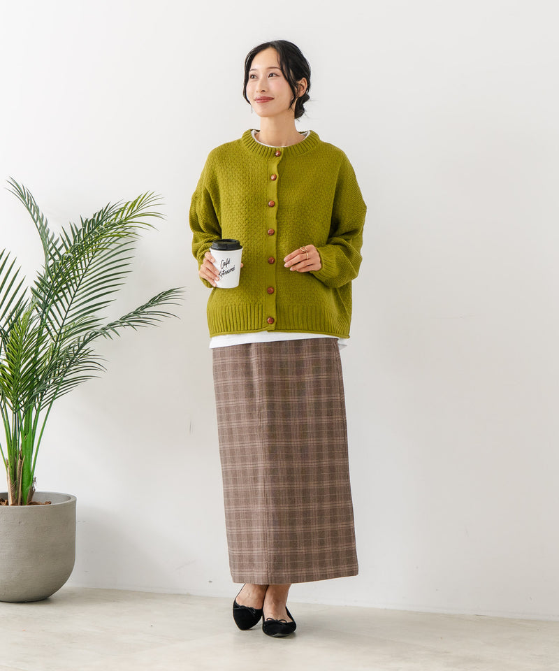 【C-FORTPOINT/フォートポイント】ポップコーン編みニットカーディガン