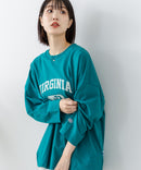 【DISCUS/ディスカス】【カレッジ調のブランドロゴプリントがアクセント】8分袖 ワイドシルエットTシャツ 綿100% カットソー ブランドロゴ カジュアル レイヤード アメカジ ストリート ❘ジーンズメイト公式オンラインショップ