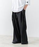 【BRKNHOME/ブロークンホーム】2タック ドレープ スカートパンツ ワイドパンツ スラックス 袴パンツ ブラック ❘ジーンズメイト公式オンラインショップ