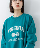 【DISCUS/ディスカス】【カレッジ調のブランドロゴプリントがアクセント】8分袖 ワイドシルエットTシャツ 綿100% カットソー ブランドロゴ カジュアル レイヤード アメカジ ストリート ❘ジーンズメイト公式オンラインショップ