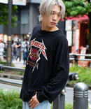 ピグメント加工 ヴィンテージライクプリントロンT 90s 古着 ロックT