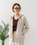 【U.S. POLO ASSN./ユーエスポロアッスン】ダンボール素材 ワンポイントロゴ刺繍 フルジップパーカー