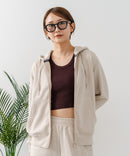 【U.S. POLO ASSN./ユーエスポロアッスン】ダンボール素材 ワンポイントロゴ刺繍 フルジップパーカー