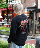 ピグメント加工 ヴィンテージライクプリントロンT 90s 古着 ロックT