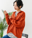 【C-FORTPOINT/フォートポイント】ポップコーン編みニットカーディガン