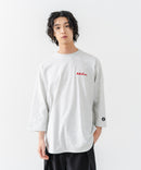 【BRKNHOME/ブロークンホーム】×【ZERO STAIN/ゼロステイン】コラボ ７分袖 裾ラウンド クルーネック ベースボール Ｔシャツ ❘ジーンズメイト公式オンラインショップ