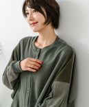 【C-FORT POINT/フォートポイント】コーデュロイ ワッフル 切り替え カーディガン