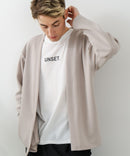 【BLUE STANDARD/ブルースタンダード】パフィースウェット ボタンレスカーディガン ロンT 2点セット ストレッチ 春服 ❘ジーンズメイト公式オンラインショップ