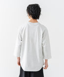 【BRKNHOME/ブロークンホーム】×【ZERO STAIN/ゼロステイン】コラボ ７分袖 裾ラウンド クルーネック ベースボール Ｔシャツ ❘ジーンズメイト公式オンラインショップ