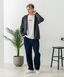 【BLUE STANDARD/ブルースタンダード】パフィースウェット ボタンレスカーディガン ロンT 2点セット ストレッチ 春服 ❘ジーンズメイト公式オンラインショップ