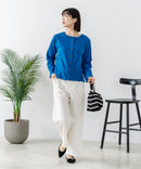 【C-FORTPOINT/フォートポイント】【袖裏と背裏に贅沢に別布をあしらいアクセントをプラス】バスク天竺クルーネックカーディガン 綿100% 柔らかい 肉厚感 ナチュラル カジュアル